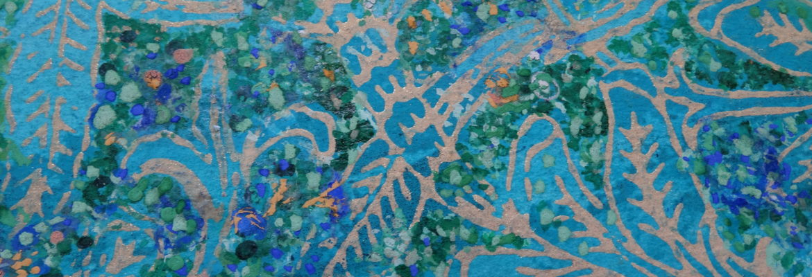 Sur les dômes du Khorossan peinture papier détail