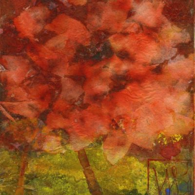 Fleur japonaise rouge - 120 €